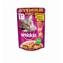Whiskas Аппетитный микс (Сырный Соус, Курица, Утка) 75гр